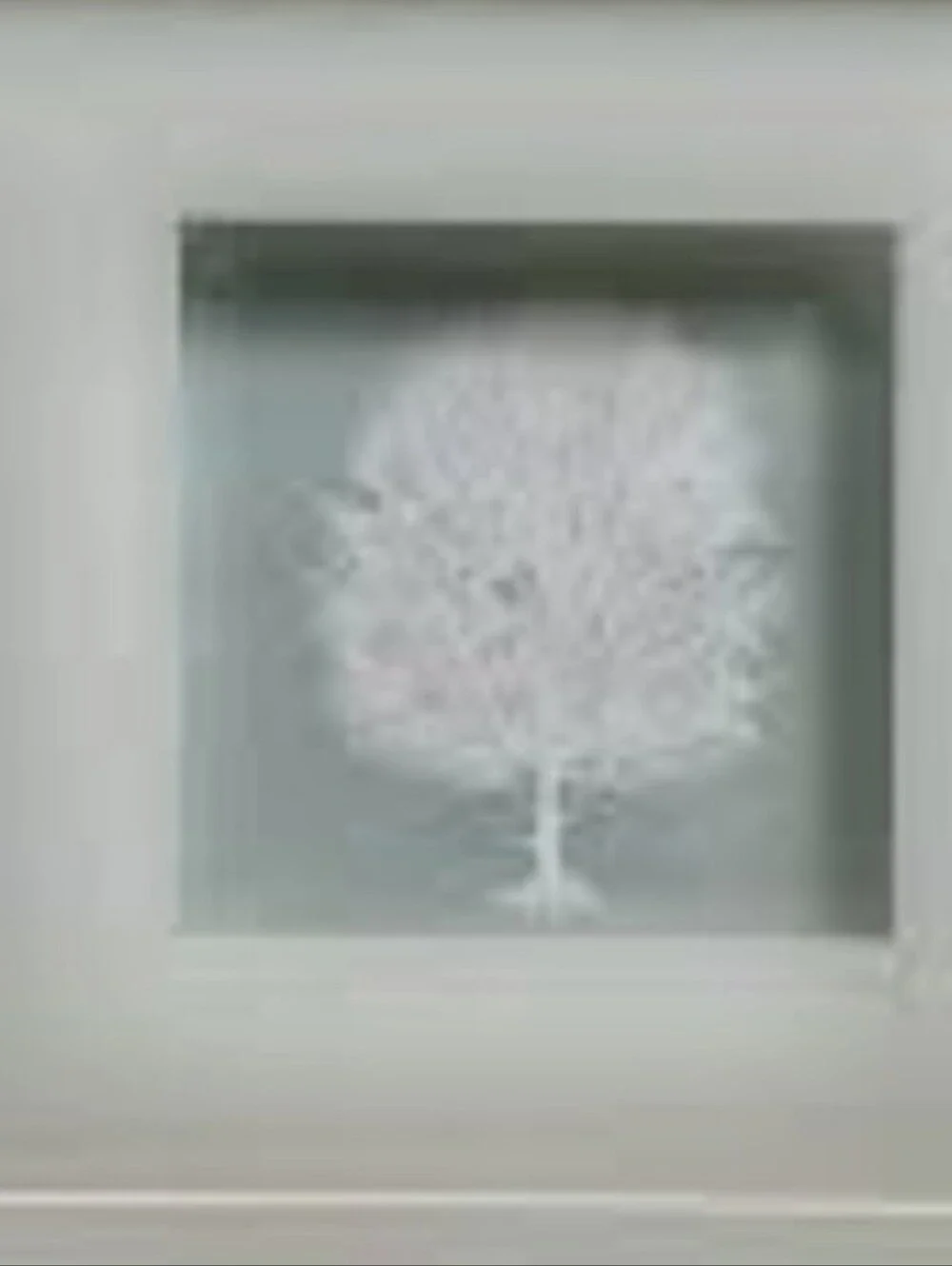 NWOT IKEA Trees Art 3D Shadow Box Wood Framed White Nature  Elegance 28